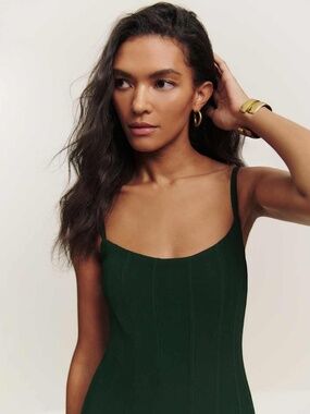 Reformation Katalina Dress Green - Size 4